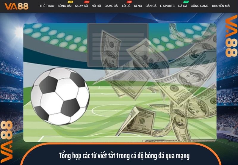 viết tắt trong cá độ bóng đá qua mạng